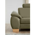 ECKSOFA in Mikrofaser Hellgrün  286/236 cm  - Wildeiche/Beige, Natur, Holz/Textil (286/236cm) - Voleo