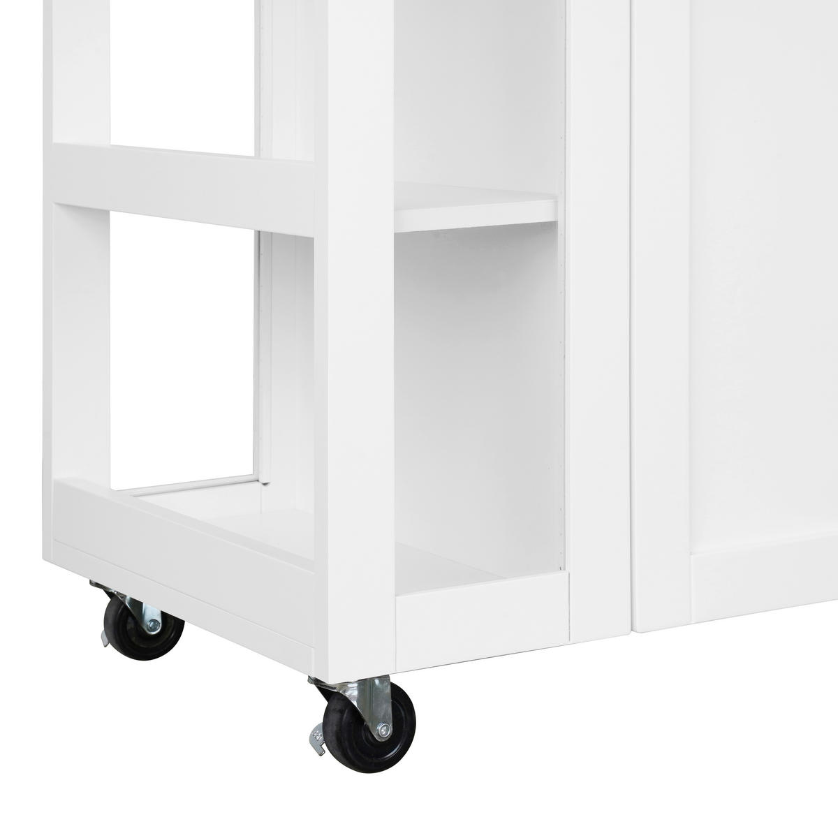 KÜCHENINSEL   in Naturfarben, Weiß  - Messingfarben/Weiß, Basics, Glas/Holz (60/90/40cm) - MID.YOU