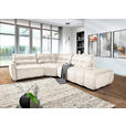 ECKSOFA Beige Flachgewebe  - Beige/Schwarz, MODERN, Kunststoff/Textil (235/275cm) - Landscape