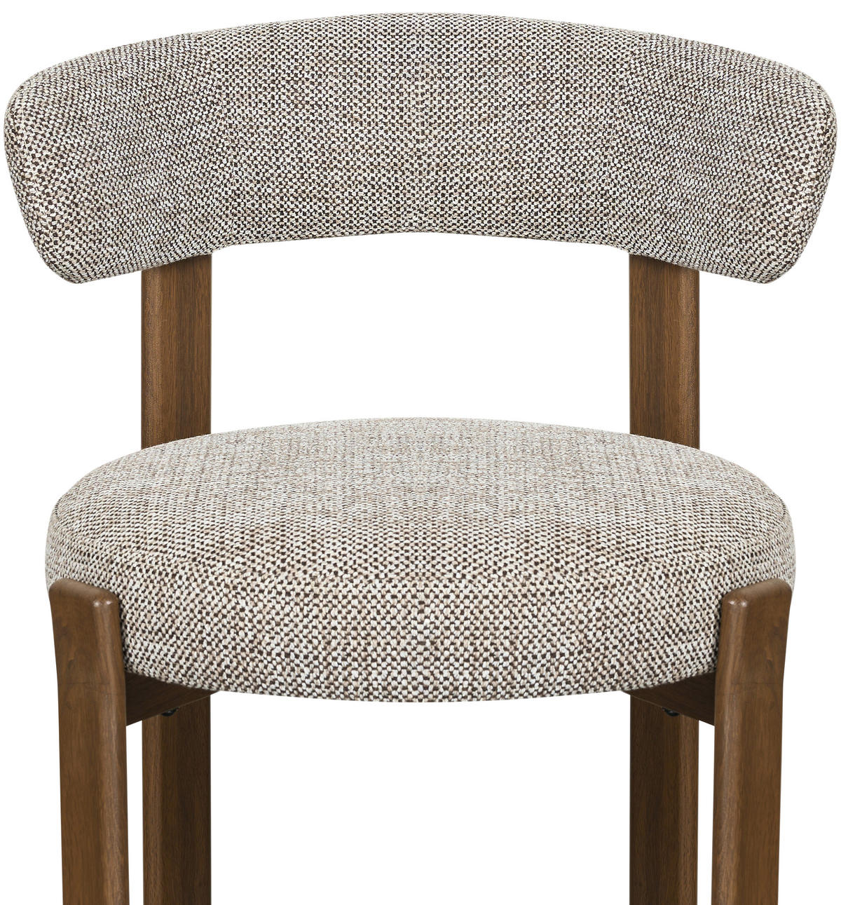 STUHL   Webstoff  Braun, Walnussfarben  - Walnussfarben/Braun, MODERN, Textil/Metall (55/75/56,5cm) - Livetastic