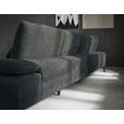 WOHNLANDSCHAFT in Webstoff Anthrazit  - Anthrazit/Schwarz, Design, Textil/Metall (208/354/157cm) - Dieter Knoll