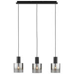 HÄNGELEUCHTE 90/20/120 cm  - Schwarz, Design, Glas/Metall (90/20/120cm) - Dieter Knoll