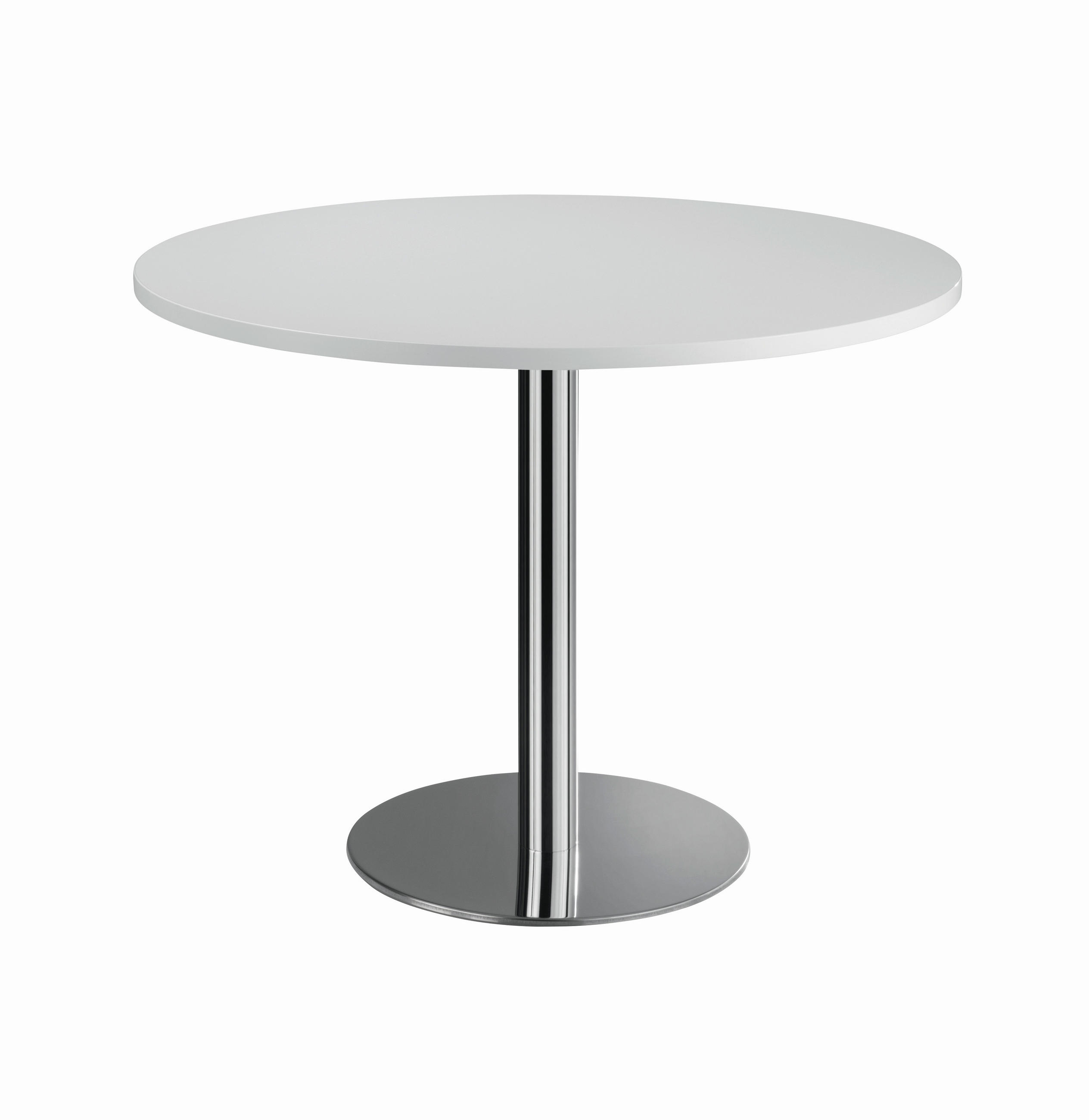 KONFERENZTISCH 100/100/75,5 cm  - Chromfarben/Weiß, KONVENTIONELL, Holzwerkstoff/Metall (100/100/75,5cm) - Venda