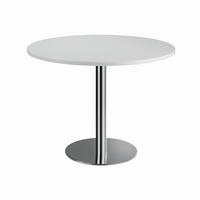 KONFERENZTISCH 100/100/75,5 cm  - Chromfarben/Weiß, KONVENTIONELL, Holzwerkstoff/Metall (100/100/75,5cm) - Venda