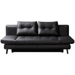 SCHLAFSOFA Schwarz Echtleder  - Schwarz, Design, Leder/Metall (209/94/94cm) - Novel