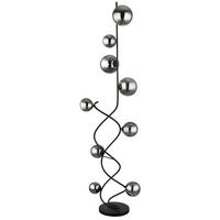 LED-STEHLEUCHTE 42,5/40/162 cm   - Schwarz, Design, Glas/Kunststoff (42,5/40/162cm) - Globo