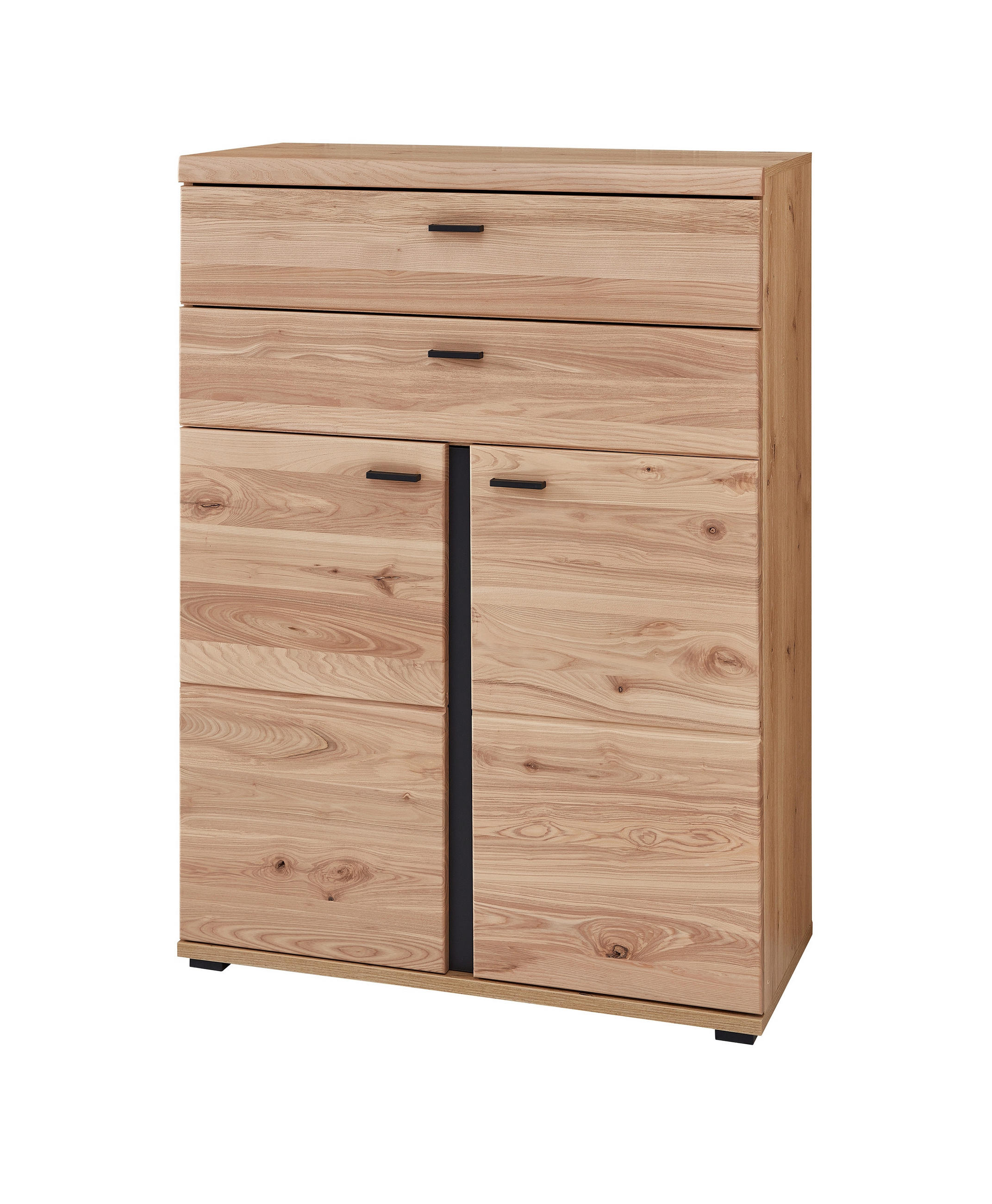 AKTENSCHRANK 90/124/38 cm - Eschefarben/Schwarz, Modern, Holzwerkstoff (90/124/38cm) - MID.YOU