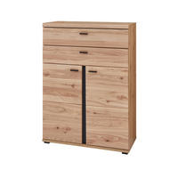 AKTENSCHRANK 90/124/38 cm  - Eschefarben/Schwarz, MODERN, Holzwerkstoff (90/124/38cm) - MID.YOU