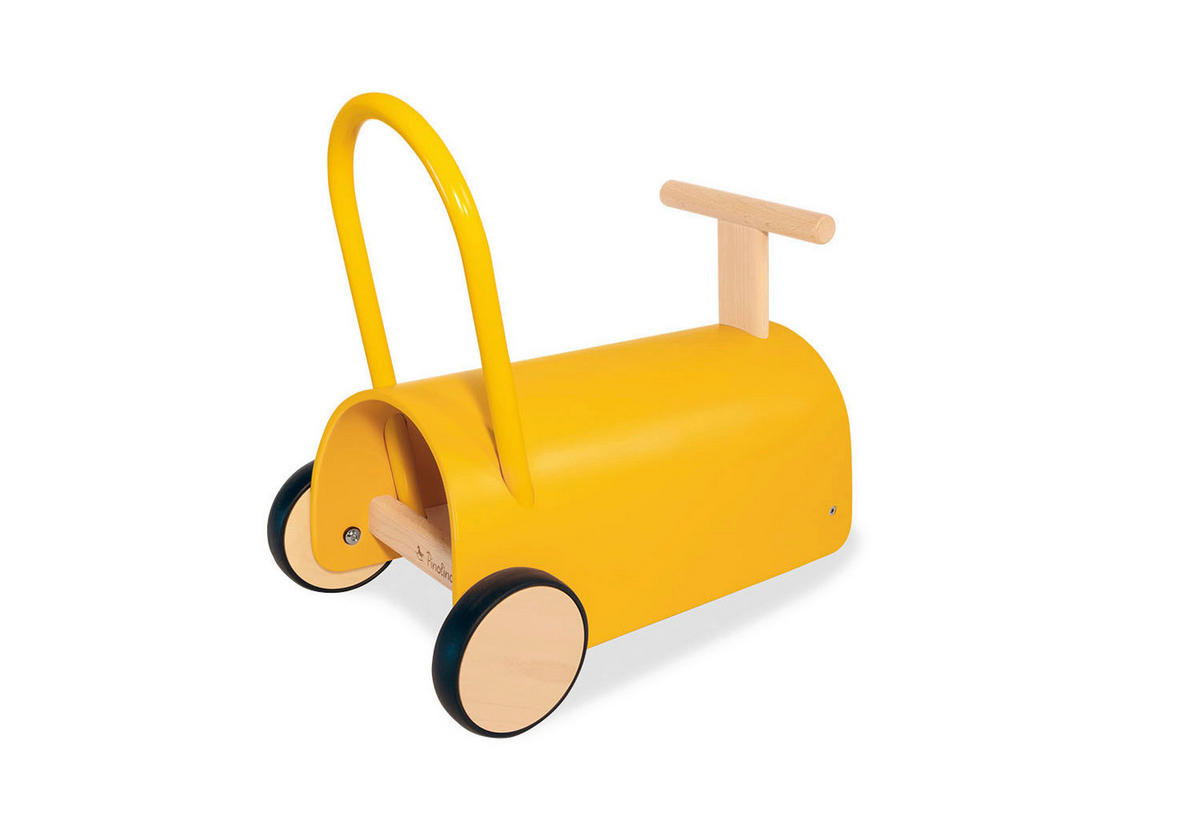 LAUFLERNWAGEN - Dunkelgelb, Basics, Holz (L 47 cm/B 31 cm/H 45 cmcm) - Pinolino