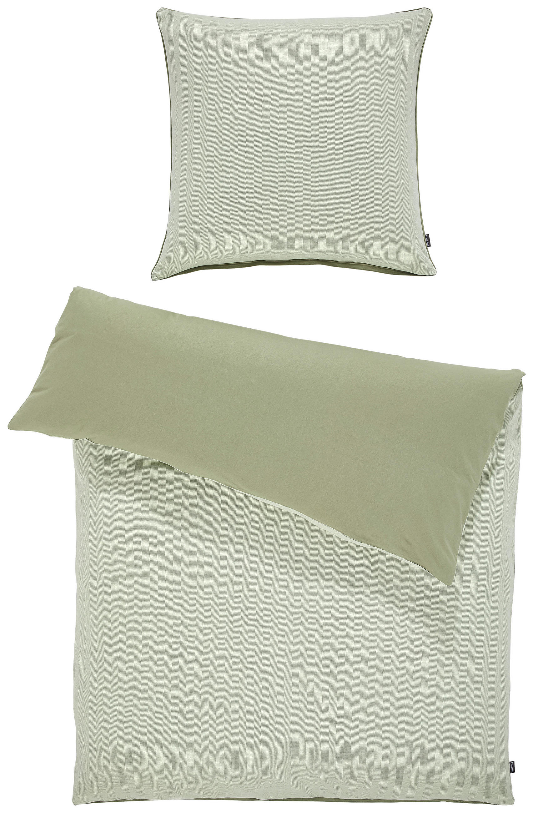 WENDEBETTWÄSCHE 2-teilig 135/200 cm  - Salbeigrün, Textil (135/200cm) - Dieter Knoll