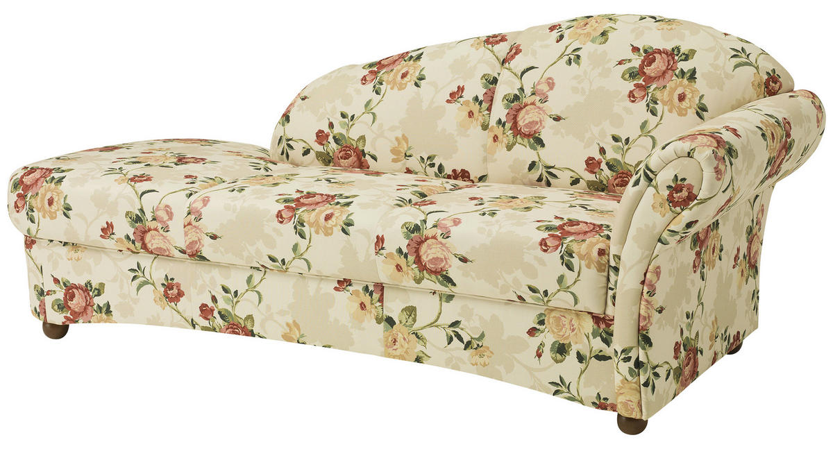 RÉCAMIERE in Flachgewebe Gelb, Rot, Beige  - Gelb/Beige, Design, Holz/Textil (191/83/81cm) - Max Winzer