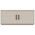 AUFSATZSCHRANK 106/43/54 cm   - Kaschmir/Schwarz, Basics, Holzwerkstoff/Metall (106/43/54cm) - Xora