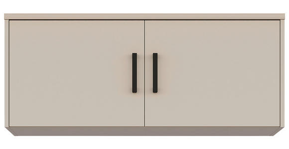 AUFSATZSCHRANK 106/43/54 cm   - Kaschmir/Schwarz, Basics, Holzwerkstoff/Metall (106/43/54cm) - Xora