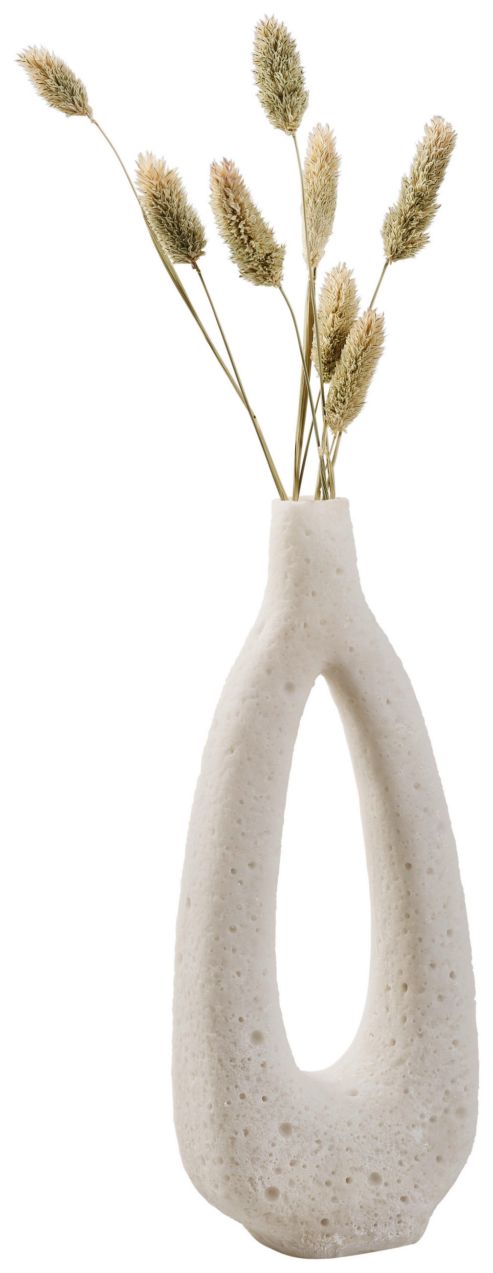 VAS 31 cm  - vit, Natur, plast (12,5/31/6,5cm) - Ambia Home