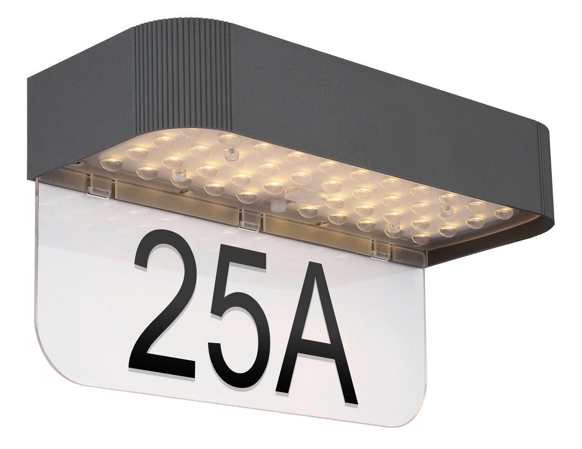 SOLARLEUCHTE  - Klar/Grau, Design, Kunststoff (23/10/12,3cm) - Globo