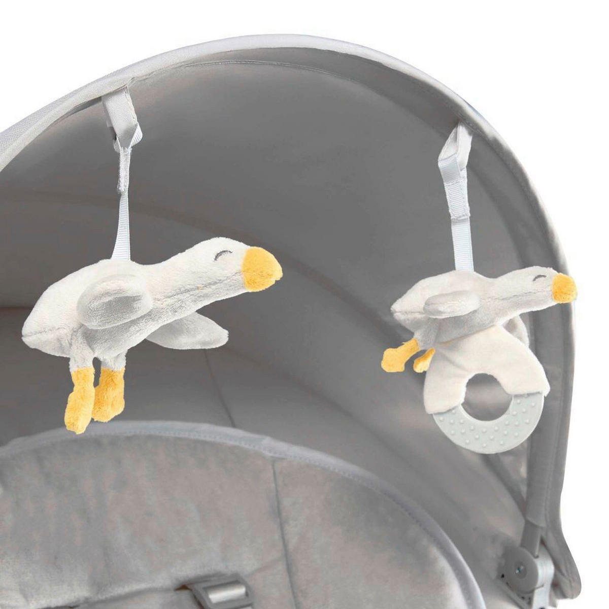 LJULJAČKA ZA BEBE   - svijetlo siva, Basics, metal/tekstil (46-55/46-60/68cm) - kinderkraft