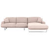 ECKSOFA Lesina Rosa Webstoff  - Rosa, Design, Textil/Metall (304/184cm) - Dieter Knoll