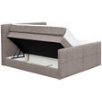 BOXSPRINGBETT 180/200 cm  in Taupe  - Taupe, KONVENTIONELL, Textil (180/200cm) - Carryhome