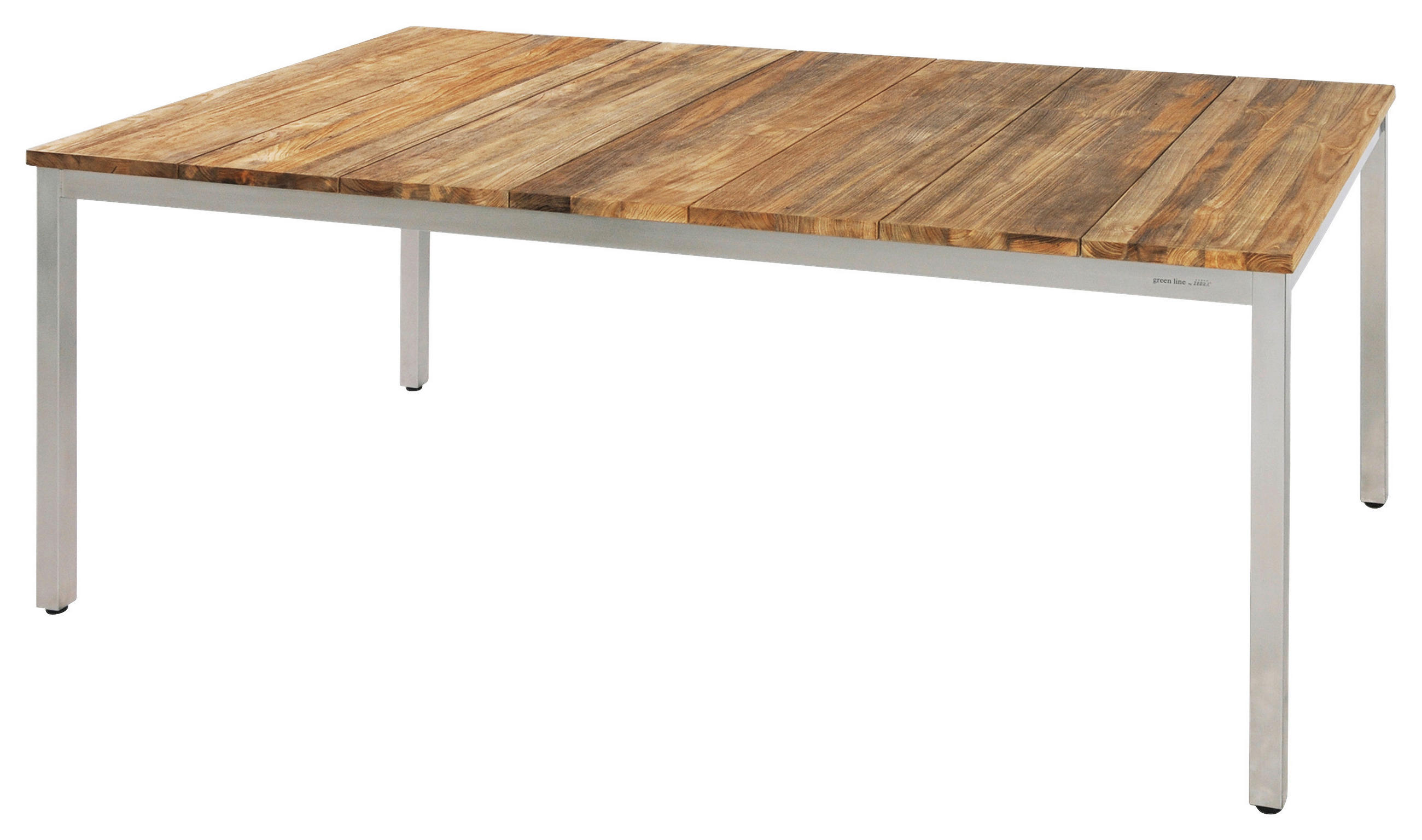GARTENTISCH 180/100/75 cm Holz, Metall  - Edelstahlfarben/Teakfarben, Design, Holz/Metall (180/100/75cm) - Zebra 