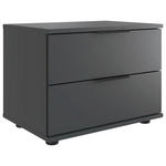 NACHTSCHRANK  - Schwarz/Graphitfarben, Design, Holzwerkstoff/Kunststoff (52/40/38cm) - Carryhome