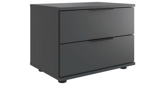 NACHTSCHRANK - Schwarz/Graphitfarben, Design, Holzwerkstoff/Kunststoff (52/40/38cm) - Carryhome