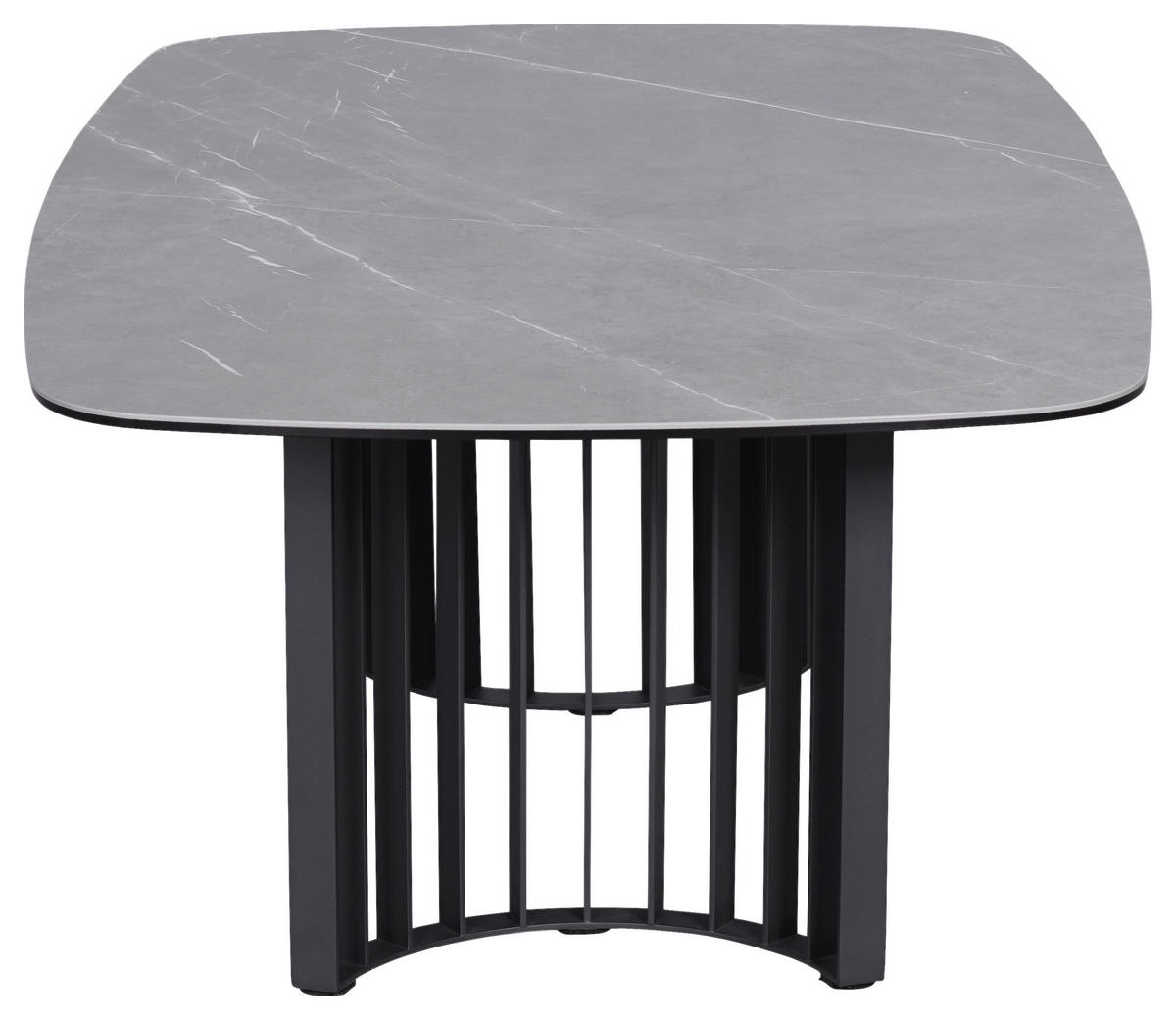 SOFFBORD i metall, glas, keramik 120/70/42 cm  - svart/grå, Design, metall/glas (120/70/42cm) - Novel