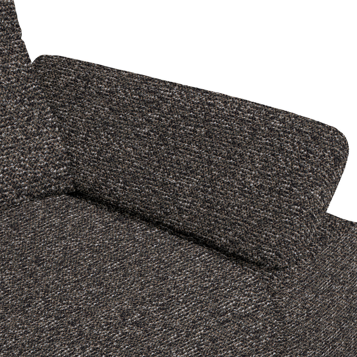 ECKSOFA in Chenille, Flachgewebe Dunkelgrün, Graubraun  165/318 cm  - Dunkelgrün/Graubraun, Design, Textil/Metall (165/318cm) - Xora