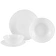 TAFELSERVICE 16-teilig  - Weiß, Basics, Glas - Boxxx