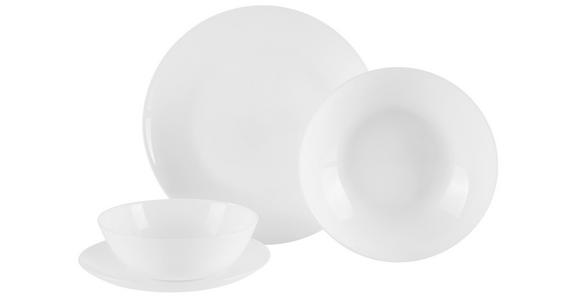 TAFELSERVICE 16-teilig  - Weiß, Basics, Glas - Boxxx