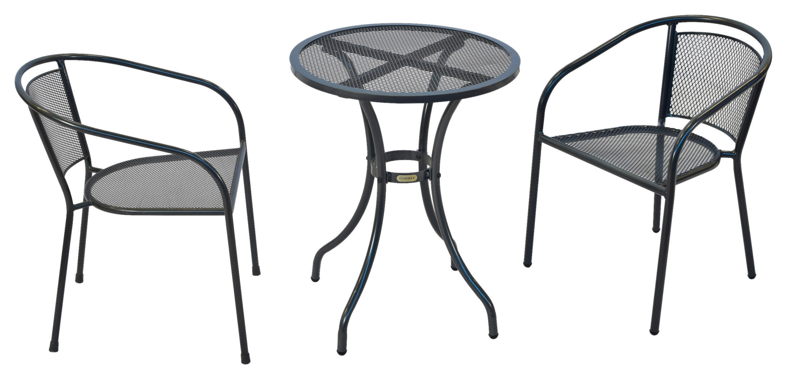 BALKONSET  3-teilig  - Graphitfarben, MODERN, Metall - Gardenson