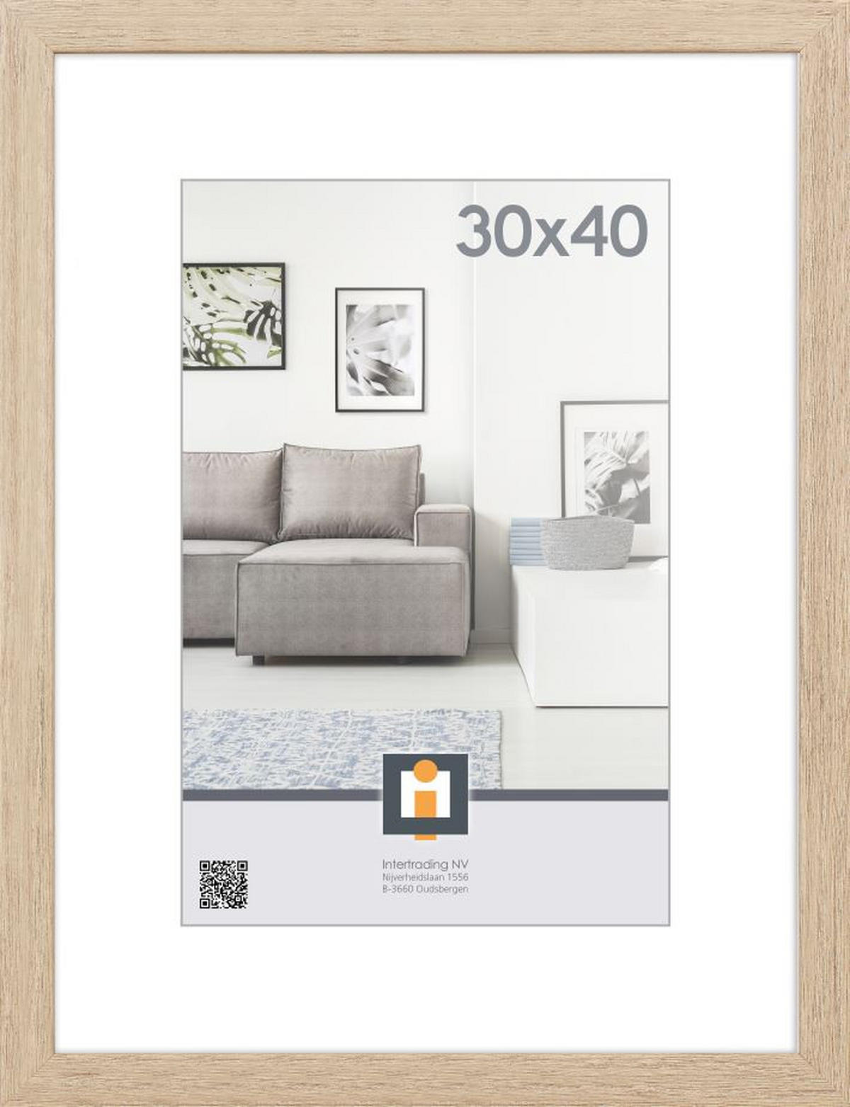 OKVIR ZA SLIKE      33,2/43,2/1,3 cm    - siva/smeđa, Basics, staklo/plastika (33,2/43,2/1,3cm)