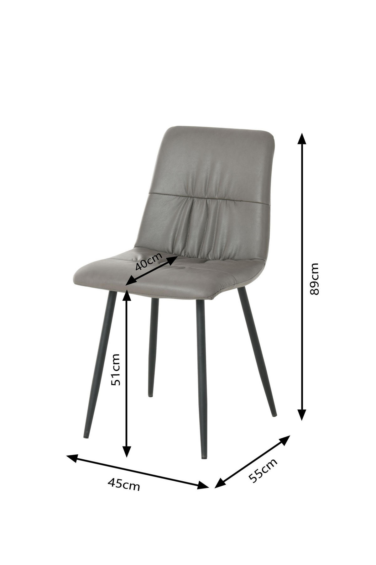 STOLICA  braon       - braon/crna, drvo/metal (45/88/54cm)