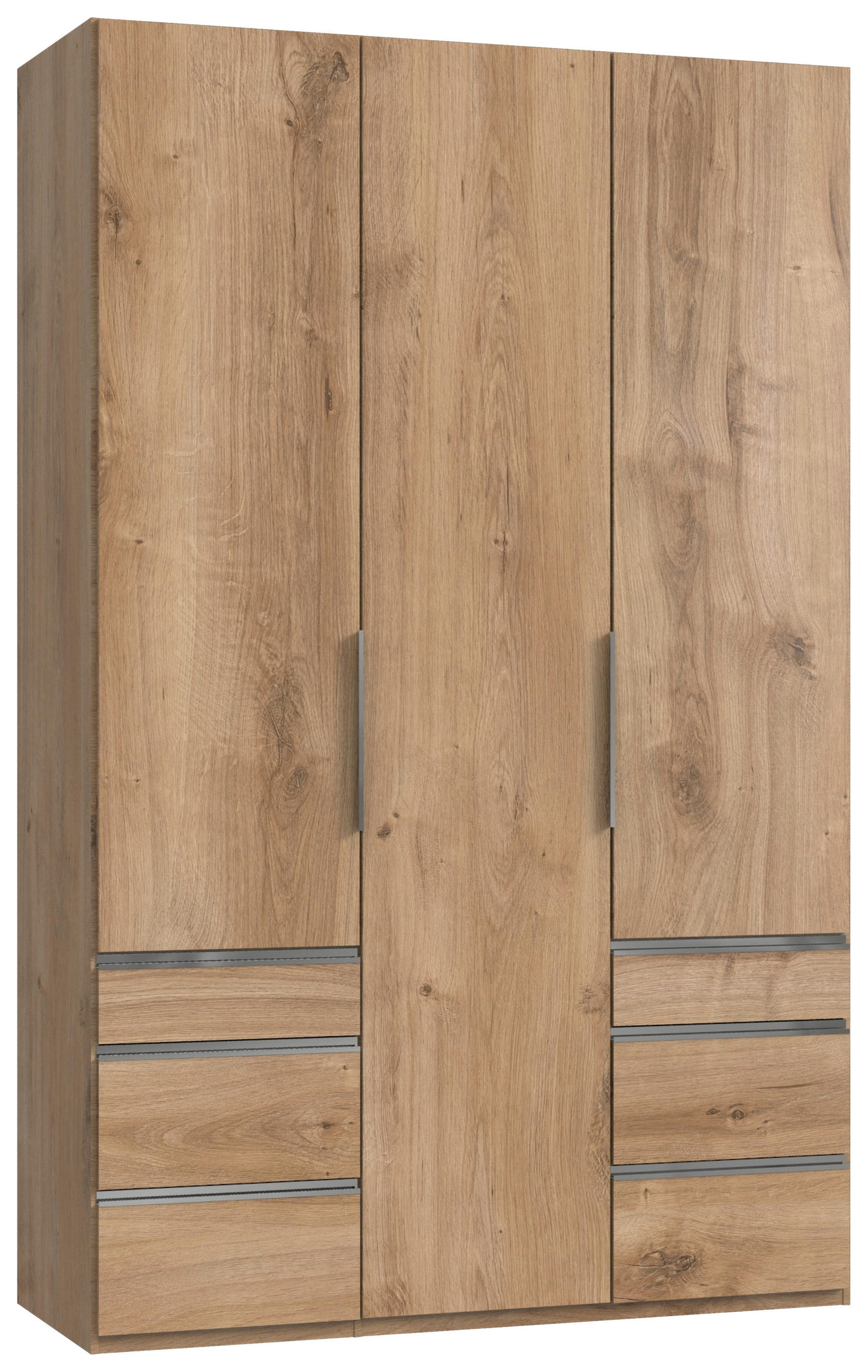 DREHTÜRENSCHRANK  in Eichefarben  - Chromfarben/Eichefarben, MODERN, Holzwerkstoff (150/236/58cm) - MID.YOU