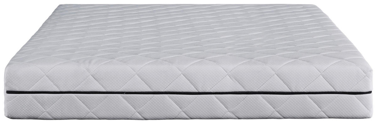 TASCHENFEDERKERNMATRATZE 180/200 cm, Höhe ca.: 20 cm, H3 = fest, 7-Zonen - Weiß, Basics, Textil (180/200cm) - MID.YOU