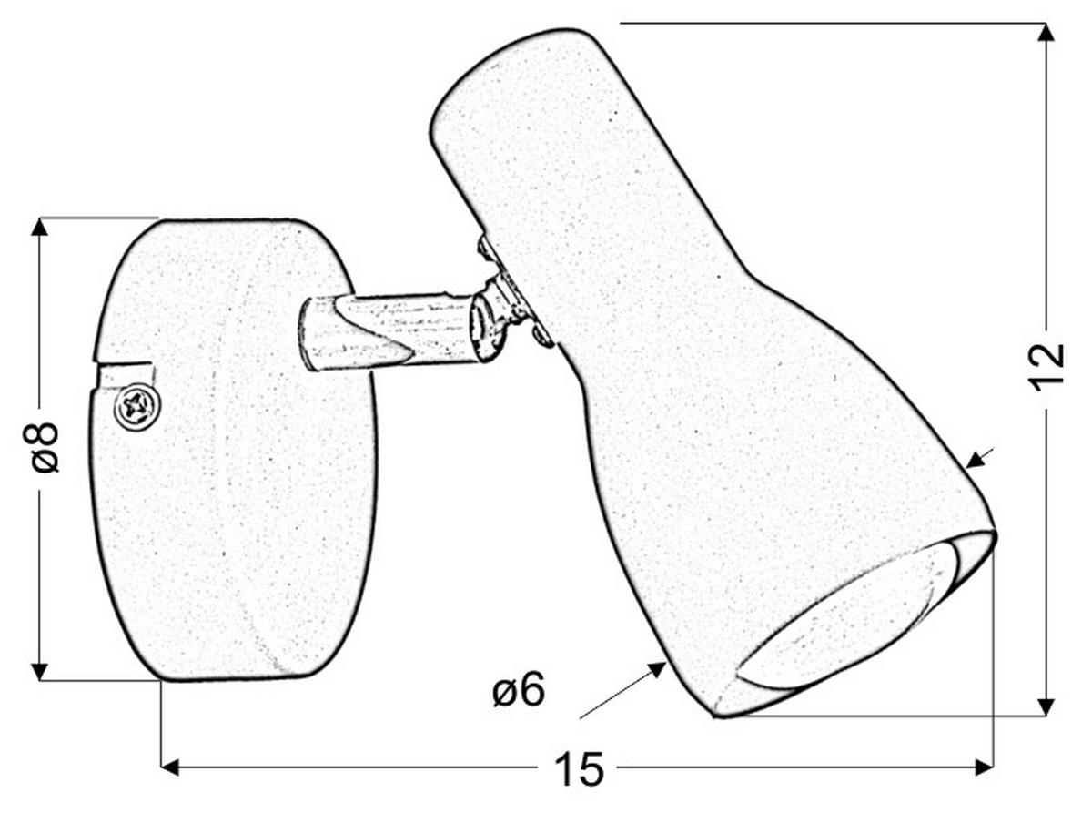 SPOTLIGHT Picardo 8/15/12 cm   - senapsgul, Trend, metall (8/15/12cm)