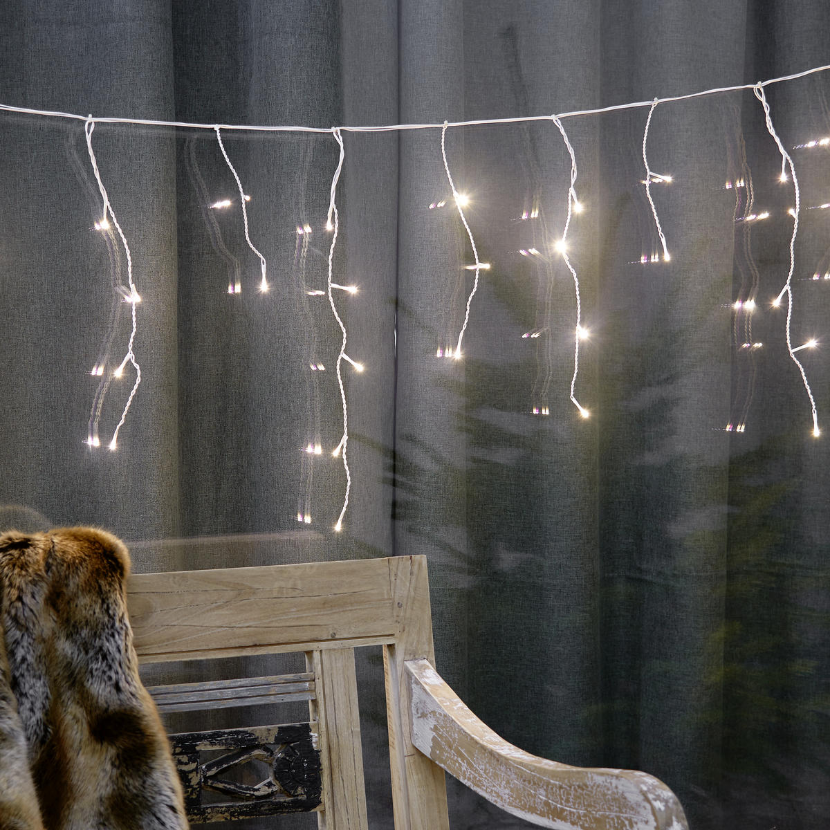 LICHTERKETTE 750 cm  - Weiß, KONVENTIONELL, Kunststoff (750cm)