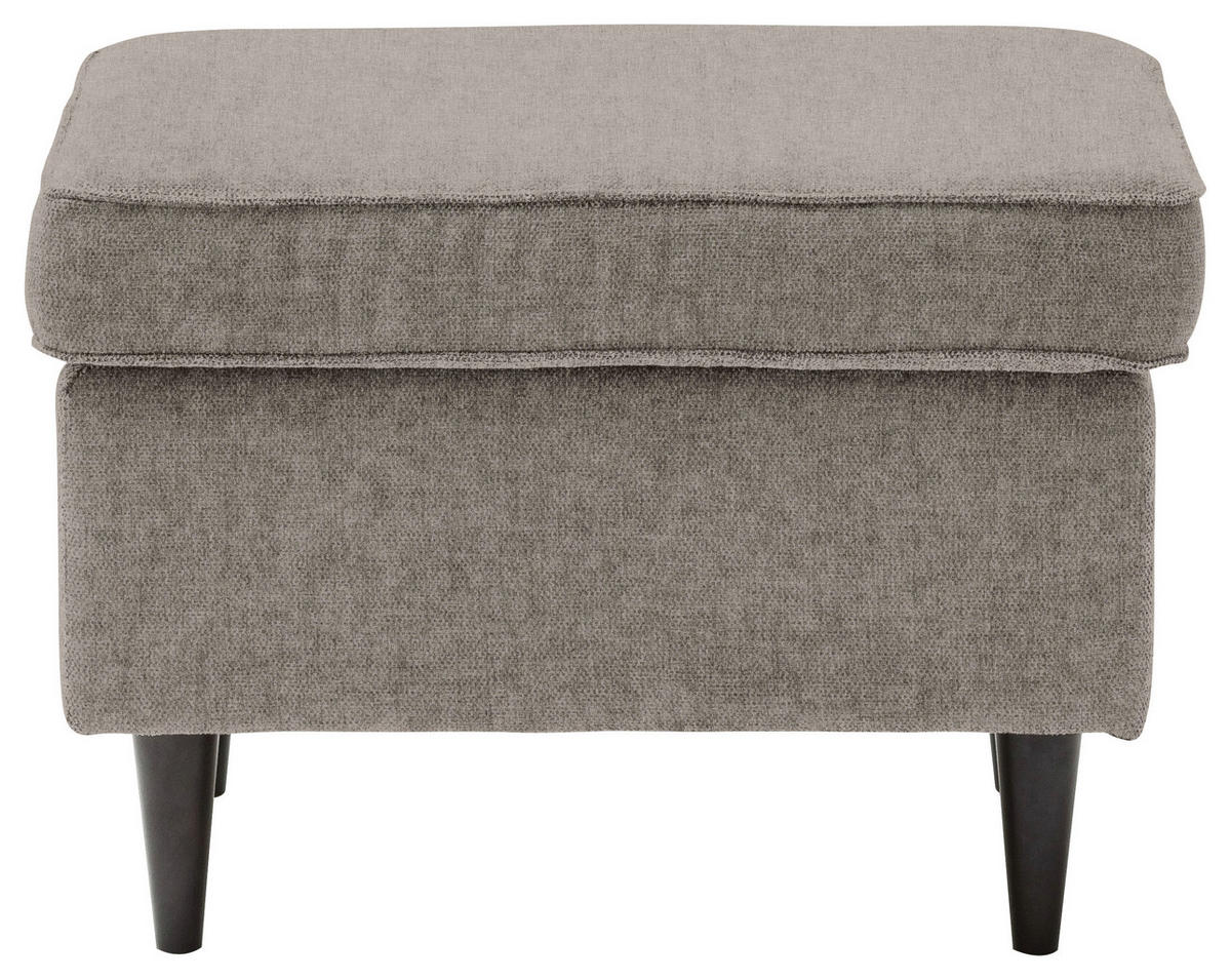 HOCKER in Textil Sandfarben  - Sandfarben/Schwarz, Basics, Holz/Textil (63/43/42cm) - MID.YOU