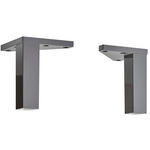 FUßSET 2,5/10/2,5 cm   - Graphitfarben/Grau, MODERN, Metall (2,5/10/2,5cm) - Xora