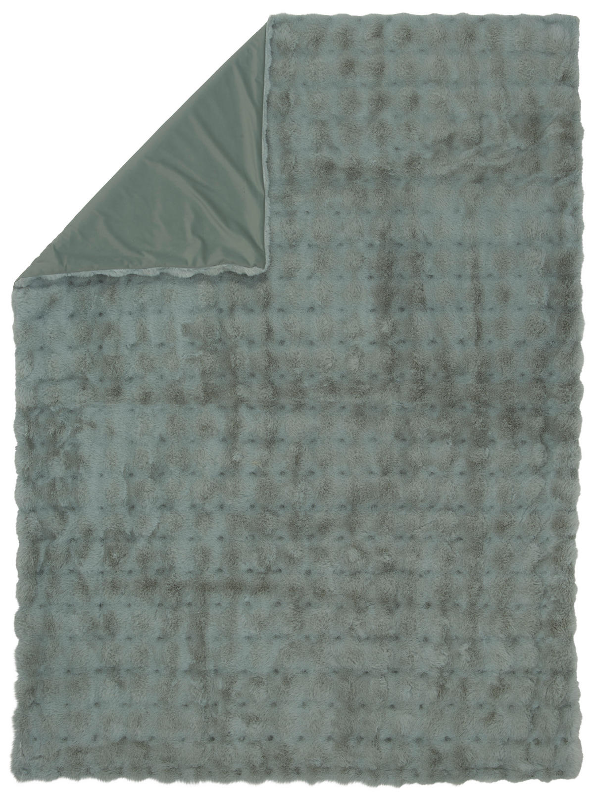 FELLDECKE 150/200 cm  - Grau/Grün, Basics, Textil (150/200cm) - Novel