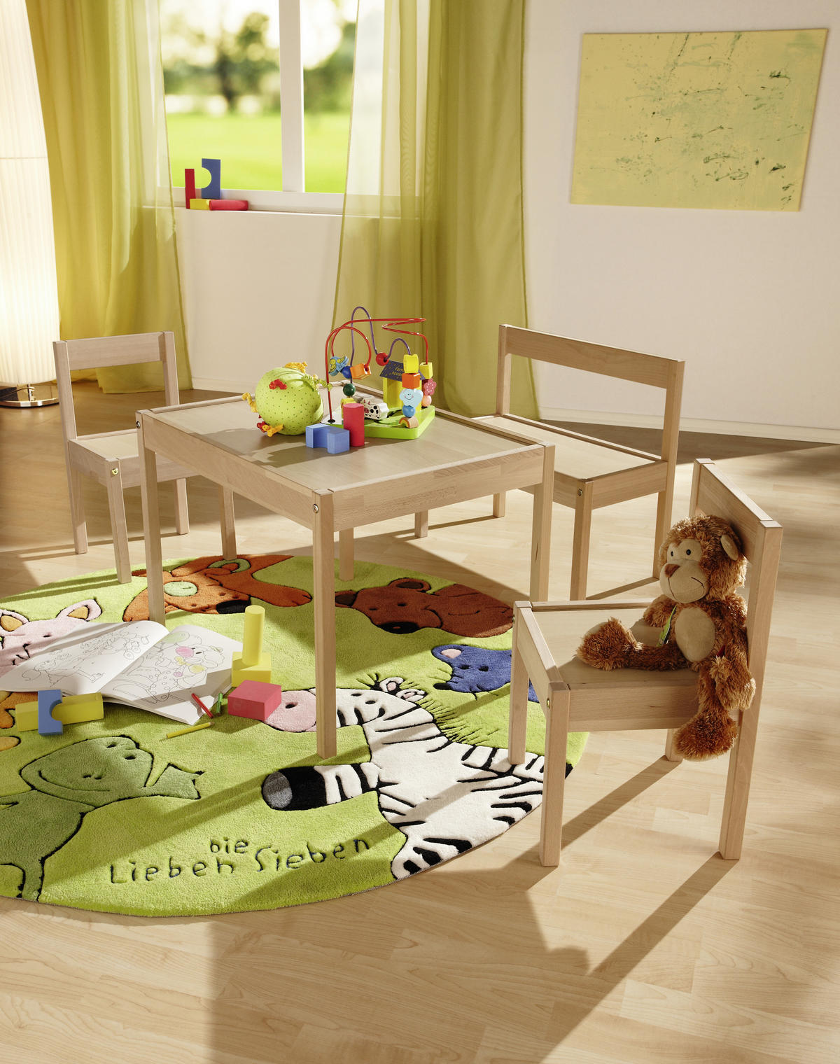 DĚTSKÁ SEDACÍ SOUPRAVA jádrový buk,  - jádrový buk, Basics, dřevo - My Baby Lou