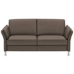 3-SITZER-SOFA Latina in Echtleder Braun   - Alufarben/Braun, Design, Leder/Metall (190/82/99cm) - Dieter Knoll