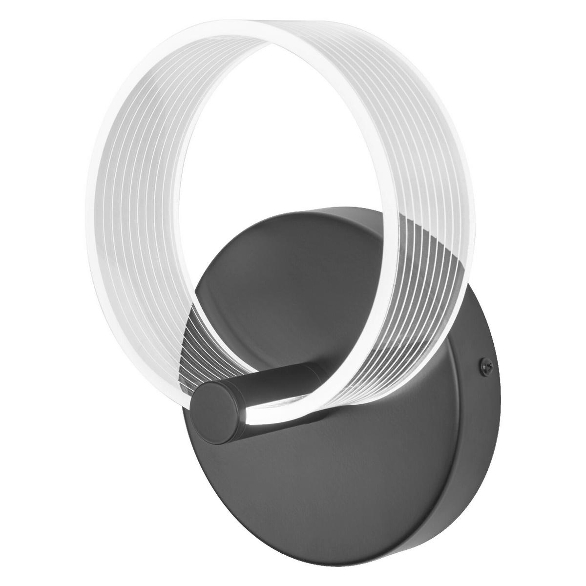 LED-WANDLEUCHTE 16/9.5/22.5 cm   - Schwarz, Design, Kunststoff (16/9.5/22.5cm) - Osram