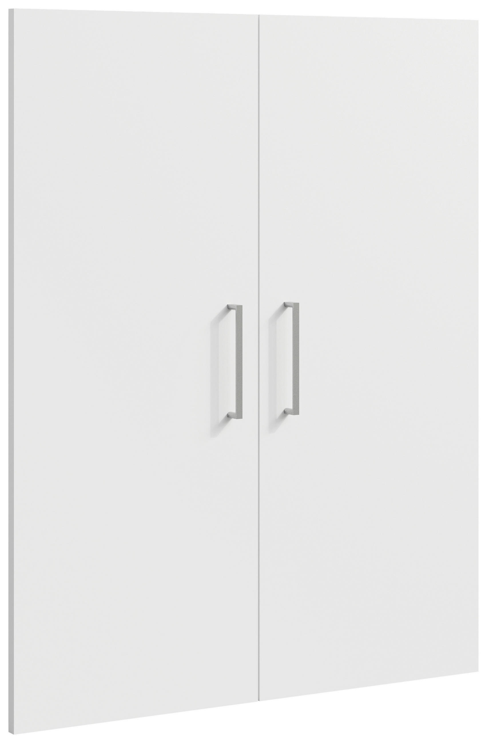 TÜRENSET   - Silberfarben/Weiß, Natur, Holzwerkstoff/Metall (78/101cm) - Linea Natura