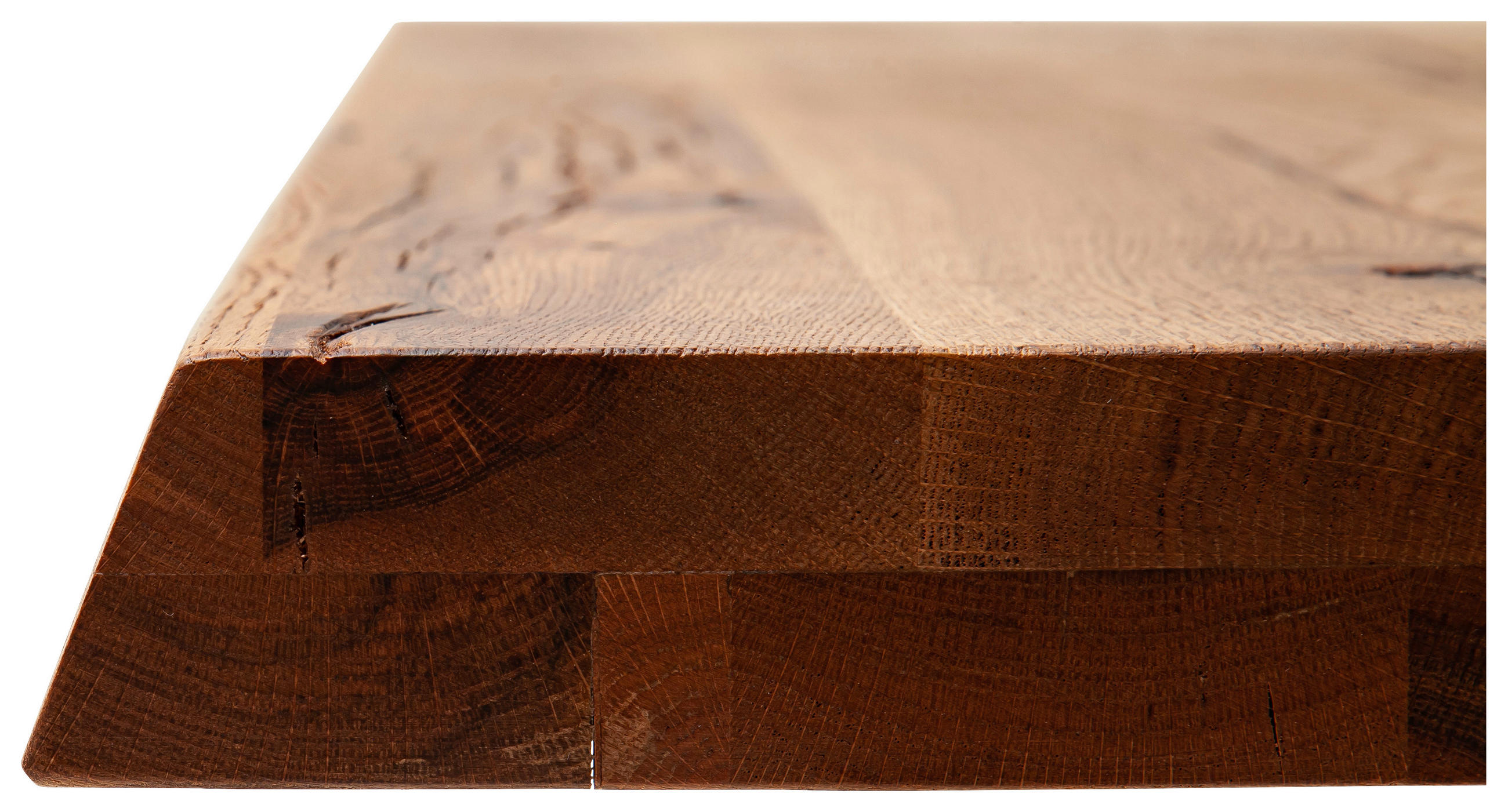TISCHPLATTE Eiche massiv Braun, Eichefarben  - Eichefarben/Braun, Design, Holz (160/90/6cm) - Waldwelt
