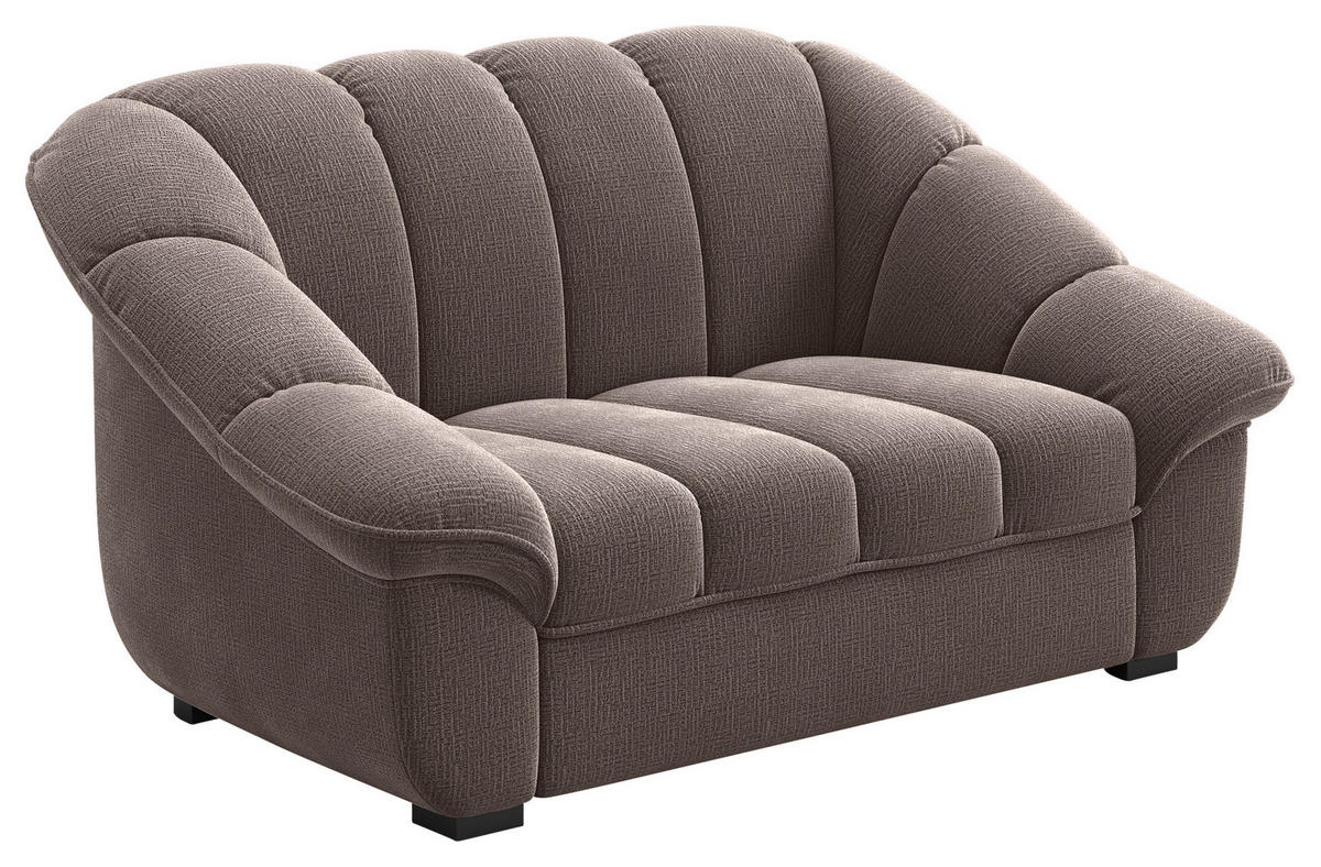2-SITZER-SOFA Chenille Braun  - Schwarz/Braun, KONVENTIONELL, Kunststoff/Textil (163/88/104cm) - Welnova