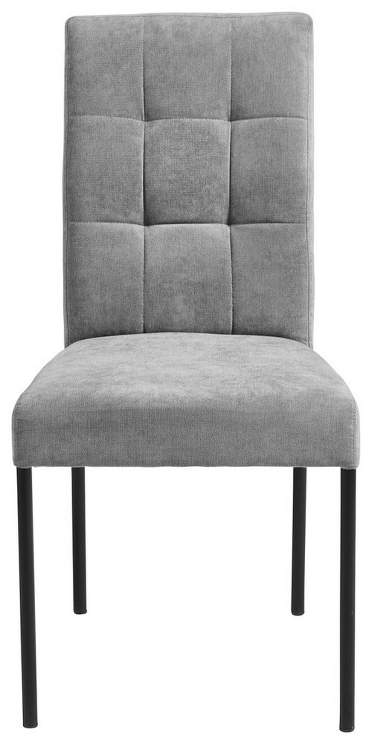 SZÉK fém, textil szürke, fekete  - fekete/szürke, Design, textil/fém (46/91/61cm) - Xora