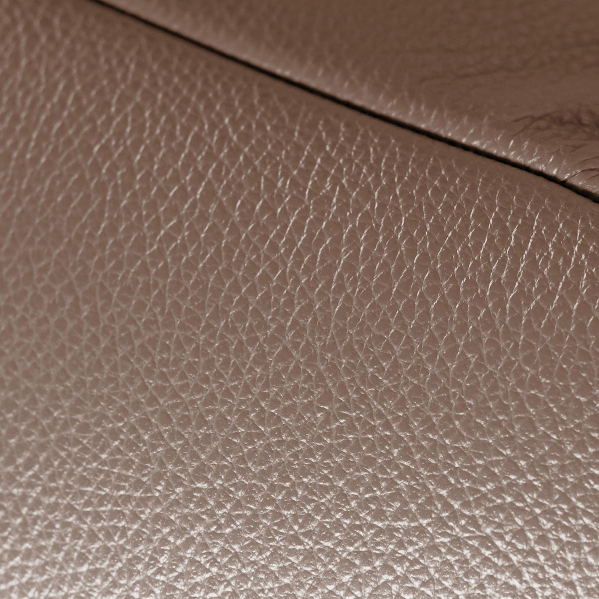 RELAXLIEGE in Echtleder Dunkelbraun  - Dunkelbraun/Silberfarben, Design, Leder/Metall (65/65-95/171cm) - Livetastic