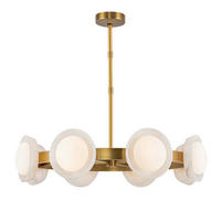 KRONLEUCHTER Alora 94,6/21,6 cm  - Messingfarben, KONVENTIONELL, Glas/Stein (94,6/21,6cm) - Elstead Lighting