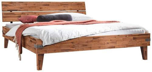 BETT 90/200 cm  in Braun, Akaziefarben  - Braun/Akaziefarben, Design, Holz (90/200cm) - Hasena