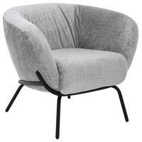 COCKTAILSESSEL - Schwarz/Grau, Design, Textil/Metall (79/71/74cm) - Lomoco